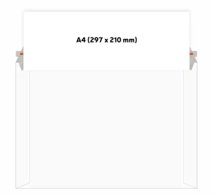 Kartonová kurýrní obálka - bílá