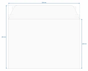 Kartonová kurýrní obálka - bílá