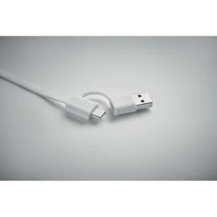 60 W zatahovací nabíjecí kabel - LINEA - bílý