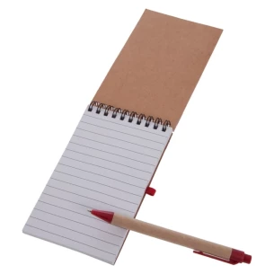 Poznámkový blok Eco2 s perem - červený