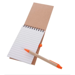 Poznámkový blok Eco2 s perem - oranžový