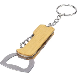 Bambusová klíčenka 3 v 1 - hnědá