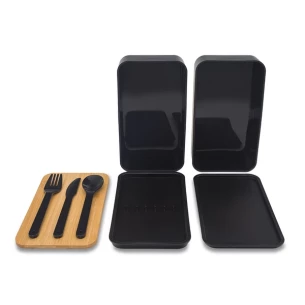 Dvojitý box na oběd Victor - černý