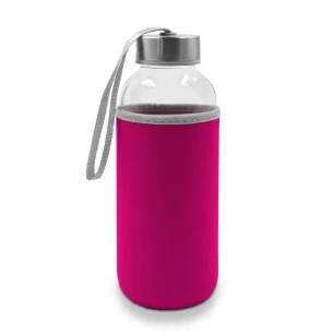 Skleněná láhev 420 ml Bob – fuchsiová