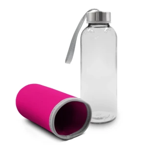 Skleněná láhev 420 ml Bob – fuchsiová