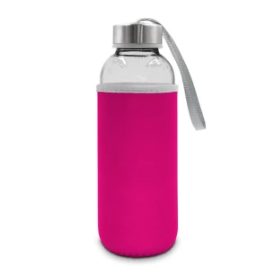 Skleněná láhev 420 ml Bob – fuchsiová