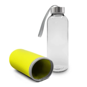 Skleněná láhev 420 ml Bob – žlutá