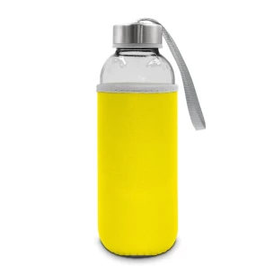 Skleněná láhev 420 ml Bob – žlutá