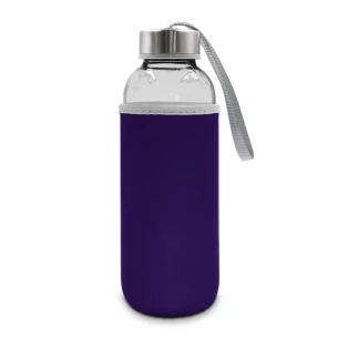 Skleněná láhev Bob, 420 ml – fialová