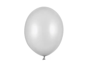 Metalizovaný balón 30 cm - stříbrný