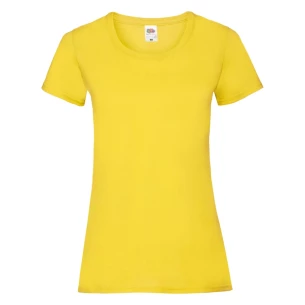 Dámské tričko FOTL Lady-Fit ValueWeight - žluté