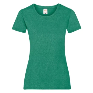 Dámské tričko FOTL Lady-Fit ValueWeight T-Shirt - Green Melange