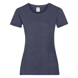 Dámské tričko FOTL Lady-Fit ValueWeight T-Shirt - Navy Blue Melange