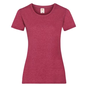 Dámské tričko FOTL Lady-Fit ValueWeight - Red Melange