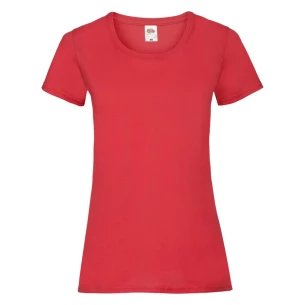 Dámské tričko FOTL Lady-Fit ValueWeight - červené