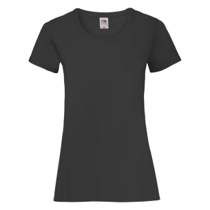 Dámské tričko FOTL Lady-Fit ValueWeight - černé
