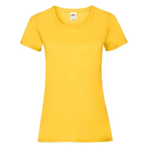 Dámské tričko FOTL Lady-Fit ValueWeight - tmavě žluté