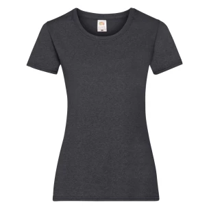 Dámské tričko FOTL Lady-Fit ValueWeight T-Shirt - tmavě šedá melange