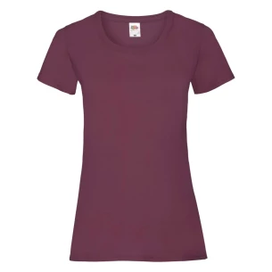 Dámské tričko FOTL Lady-Fit ValueWeight - vínové
