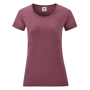 Dámské tričko FOTL Lady-Fit ValueWeight - Maroon Melange