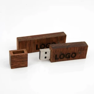 Flash disk Wood 32Gb - béžový